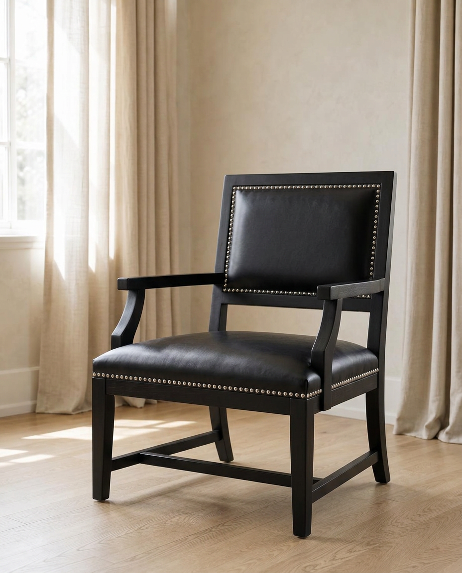 The Avon Armchair styled in an elegant room setting
